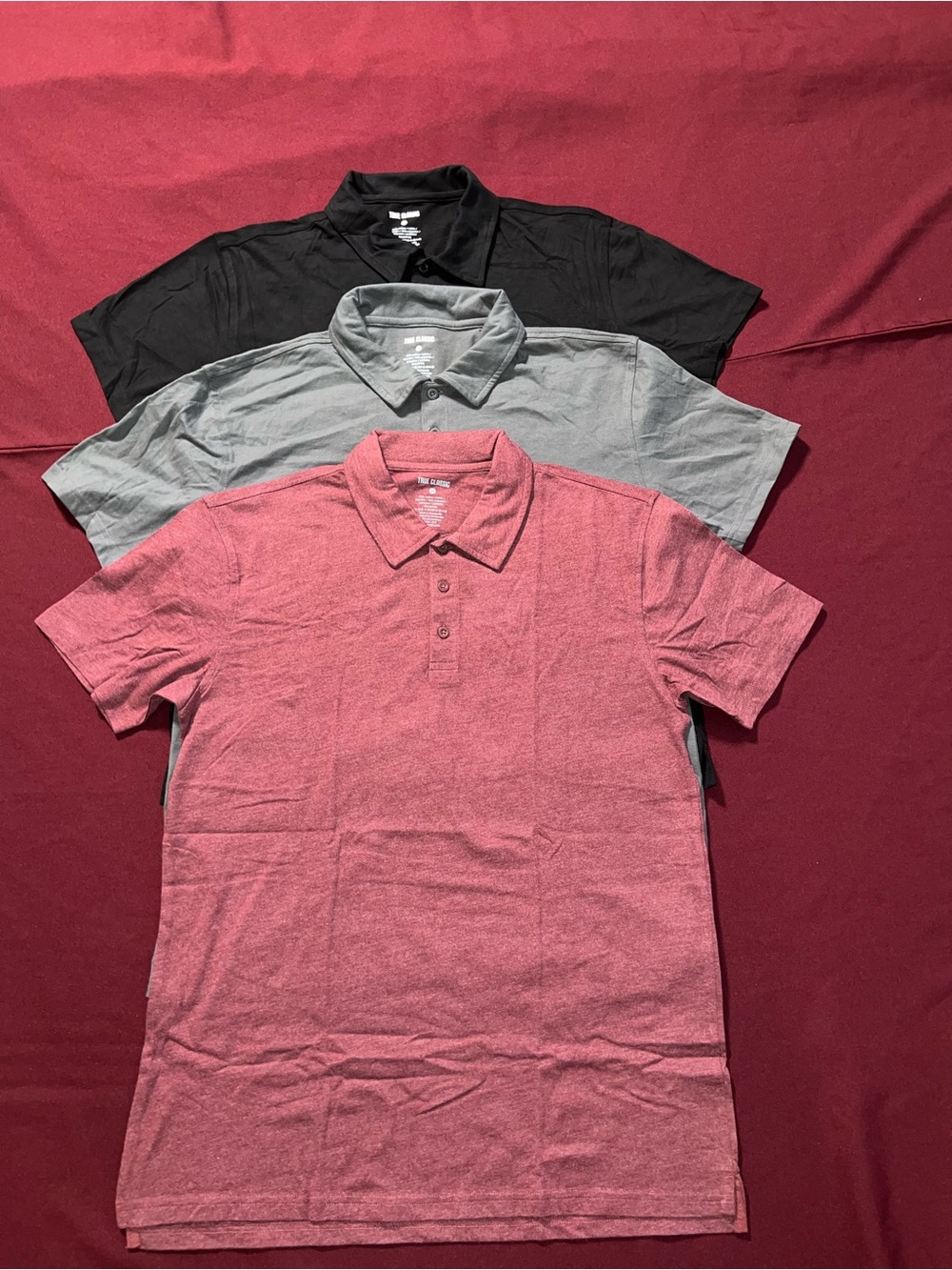 True Classic Polo Shirt - 3 pack size Medium